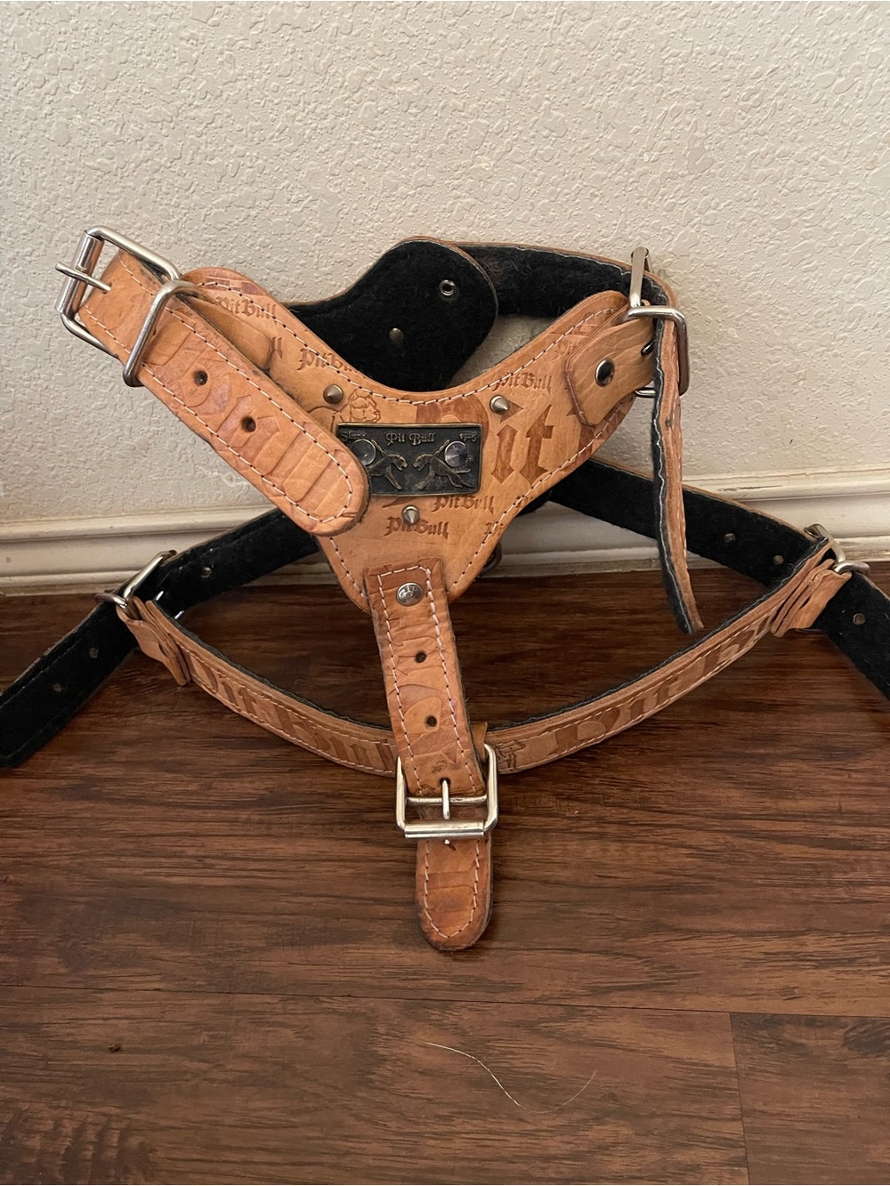Pit Bull Leather Dog Harness Studded Western Style Vintage